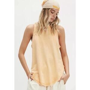 Free People We The Free Rosie Tank Sleeveless Crew Neck Racerback Top S Mango